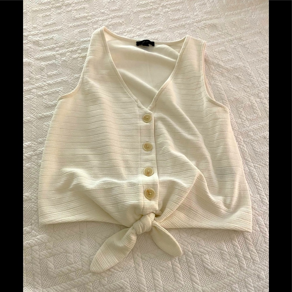 J Crew Jute front tie tank